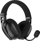 Навушники Hator Hyperpunk 3X Hi-Res Wireless, Black, Bluetooth, 2.4 ГГц, USB Type-C, знімний мікрофон, 16 Ом, 115 дБ, радіус дії до 10 м, кабель 1.3 м, час роботи до 70 год (ESH14)