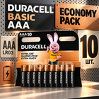 DURACELL AAA Basic Alkaline LR03 10 шт, батарейки 1,5 В Economy Pack с защитой от протекания