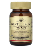 Gentle Iron, добавка з залізом, Solgar, 25 мг, 90 рослинних капсул