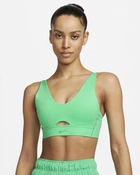 Спортивний топ жіночий Nike Df Indy Plunge Cutout Bra L Салатовий DV9837-363