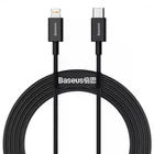 Кабель для Iphone на 2м. Type-C to Lightning Superior Series 2.4A Black, Baseus для зарядки та передачі даних (CATLYS-C01)
