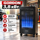 Портативний газовий обігрівач Gordon 3,8 кВт із редуктором і шлангом для дому гаража складу