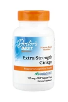 Натуральна добавка Doctor's Best Extra Strength Ginkgo 120 мг Капсули