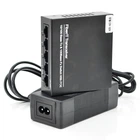 Коммутатор POE 48V с 4 портами POE+1 порт UP-Link 100Мбит MERCURY MS05CP-53