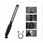 Фонарь аккумуляторный с магнитом и клипсой USB BL-821 COB LED BLack