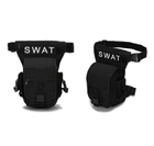 Стегновий поясна сумка Swat ForTactic Чорна - зображення 1