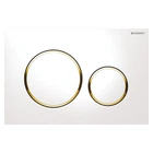 Geberit SIGMA 20 cмывная клавиша, двойной смыв, белый/позолота/белый (115.882.KK.1)