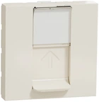 Розетка RJ45 2-модульная Schneider Electric Unica New Studio категория 5 UTP Бежевая (NU341144)