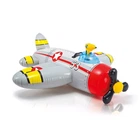 Дитячий надувний пліт Intex 57537 Винищувач (132 x 130 см) Water Jet Plane Ride-ons (Сірий)