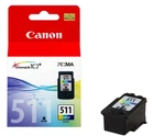 Кaртридж CANON CL-511 CANON MP240/250/260/270/272/280/490/492/495/ MX320/330 color (2972B007)