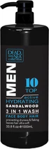 Гель для душа мужской Dead Sea Collection Top10 3 в 1 для волос, лица и тела 1 л (7290107429375)