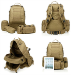 Рюкзак тактический TactPro 55 л с подсумками койот (песочный) (R000150) - изображение 2