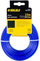 Леска для триммера Sigma квадрат Ø2.7 мм 15 м (5617051)