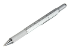 Шариковая ручка Genkky С отверткой, стилусом, линейкой и уровнем Синее чернило Серебристый (1004-446-05) - изображение 1