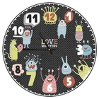 Часы настенные круглые Love monsters 36 см