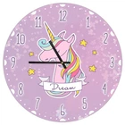 Часы настенные круглые Dream единорог 36 см