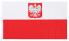 Прапор Польщі 90х150см (З гербом)