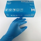 Перчатки медицинские нитриловые смотровые VitLux голубые (уп 100шт 50пар) размер S (10580) - изображение 1