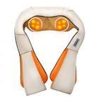 Массажёр роликовый Shiatsu Massager of Neck Kneading для всего тела с подогревом 4 кнопки Бежевый