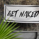 Рушник великий Get naked 150х70 см пляжний з принтом