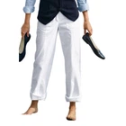 Брюки Eddie Bauer Womens Straight Leg Trousers WHITE 36 Белый (7115031WT)