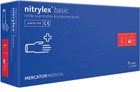 Рукавички Mercator Medical Nitrylex Basic нітрилові нестерильні неприпудрені L 100 шт. Блакитні (17203900) - зображення 1