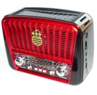 Радио приемник GOLON RX-455S с солнечной панелью 3-х волновый радиоприёмник колонка MP3, USB Красный с черным (716024)