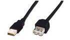 Кабель ASSMANN USB 2.0 (AM/AF) 3.0m, black (AK-300200-030-S)