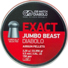 Кулі пневм JSB Exact Jumbo Beast 5,52 мм , 2,2 м, 150 шт/уп - зображення 1