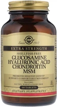 Натуральна добавка Solgar Glucosamine Hyaluronic Acid Chondroitin MsM