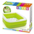 Дитячий надувний басейн Intex 57100 86х86х23см "Ігрова коробка" з надувним дном,60л, 1-3 років (Салатовий)