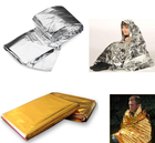 Спасательное одеяло Zarys Emergency blanket Silver-gold - зображення 3