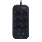 Сетевой Удлинитель LDNIO SE6403 4USB / 6 Socket Цвет Чёрный