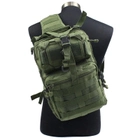 Рюкзак сумка тактична військова штурмова Oxford 600D на одне плече 20 л Green - зображення 3