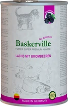 Влажный корм для кошек Baskerville Super Premium Lachs Mit Brombeeren Лосось с ежевикой 400 г