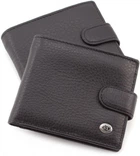 Мужской кожаный кошелек ST Leather (ST103) 98303 Черный