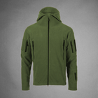 Куртка тактическая LikeS флисовая с капюшоном М Оливковая (6599) - изображение 1