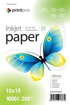 Фотобумага PrintPro глянцевая 200г/м2 10x15см 1000л (PGE20010004R)