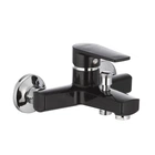 Пластиковый смеситель для ванны PLAMIX Oscar-009 черный (без шланга и лейки) (PM0027)