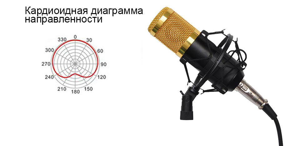 Микрофон конденсаторный Protech BM-800 Black (PM-9799) – фото, отзывы ...