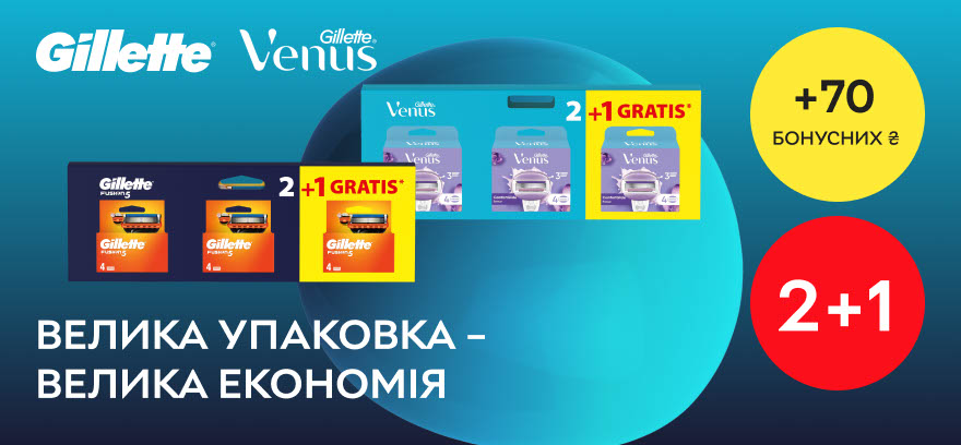 Скидки на лезвия Gillete и Venus в больших упаковках