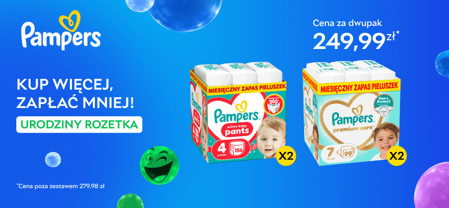 Pampers w cenie specjalnej – dwupak za 249,99 zł!