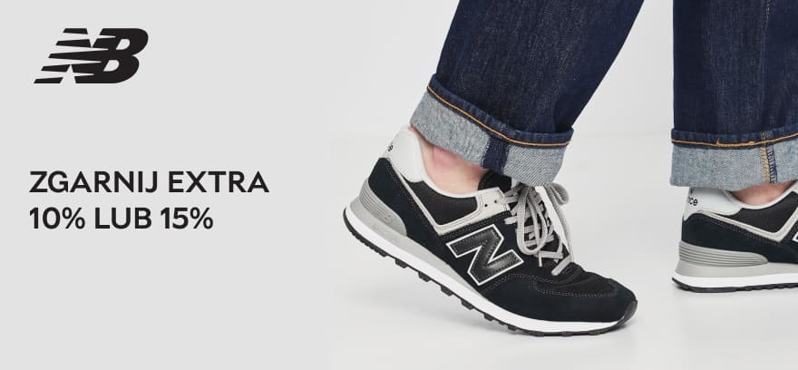 Dodatkowe 10% na jeden produkt lub dodatkowe 15% na dwa i więcej produktów New Balance 🚀