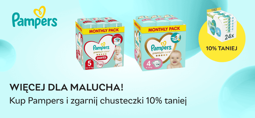 Więcej dla malucha: kup Pampers i zgarnij chusteczki 10% taniej!
