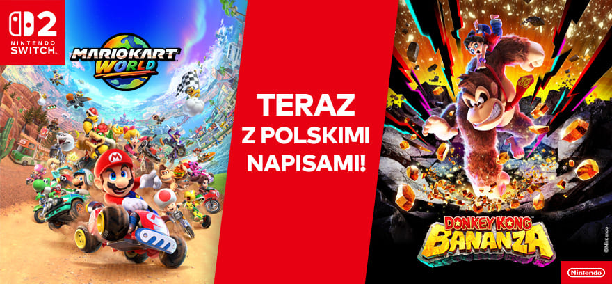 Polska wersja językowa już dostępna dla Mario Kart World i Donkey Kong Bananza!