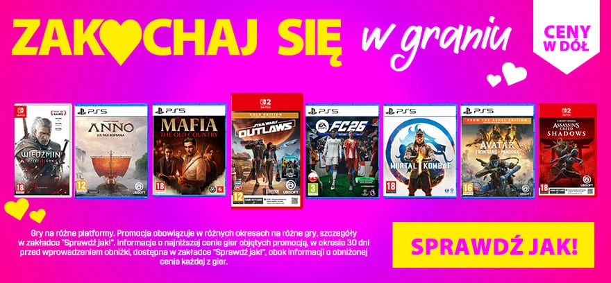 Zakochaj się w graniu! Ceny w dół na topowe tytuły!❤️