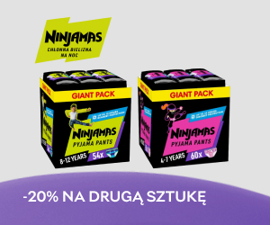 Podwójne korzyści - kup dwie sztuki Pampers Ninjamas i otrzymaj 20% rabatu na drugą!