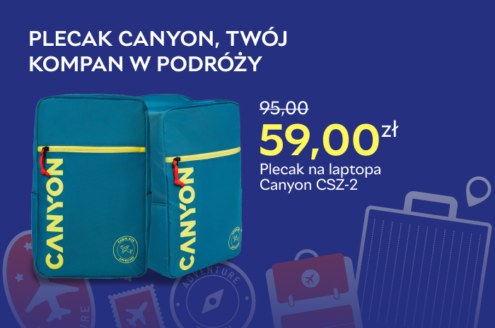 Plecak na laptop i nie tylko! Idealny jako bagaż podręczny.  Plecak Canyon, Twój kompan w podróży.