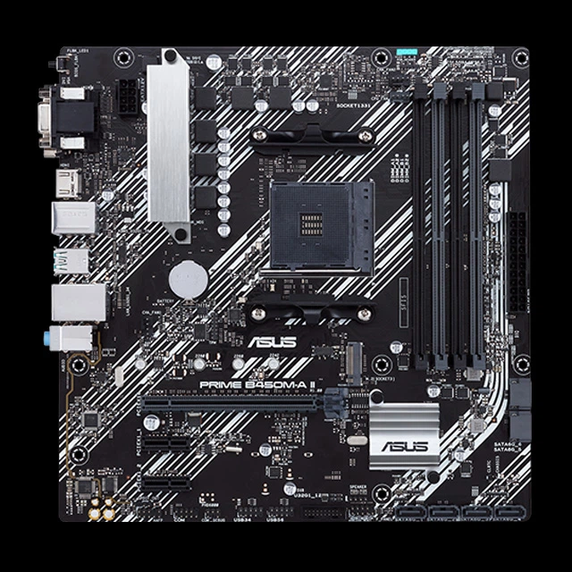 Материнская плата Asus Prime B450M-K II (sAM4, AMD B450, PCI-Ex16