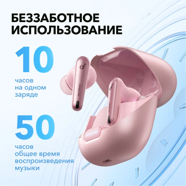 Наушники Anker SoundCore Liberty 4 NC Pastel Pink (A3947G51